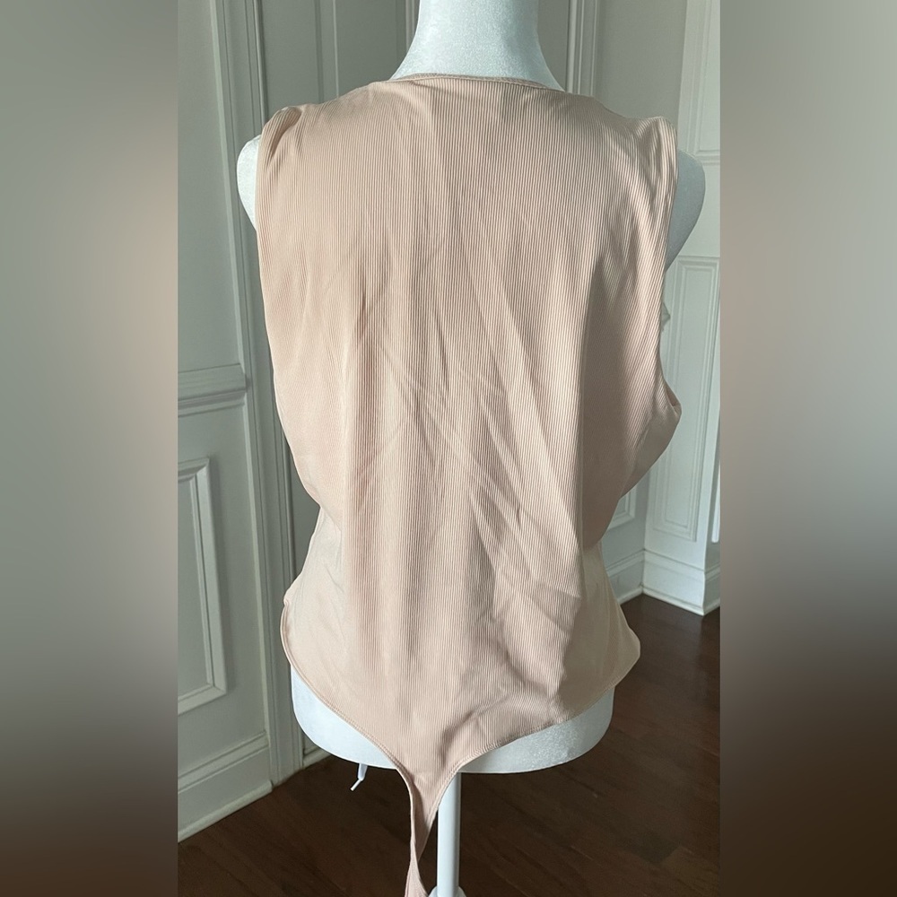 House Of Harlow 1960 Womens Ribbed Muscle Tank Bodysuit Nude Sz XL - Picture 3 of 6